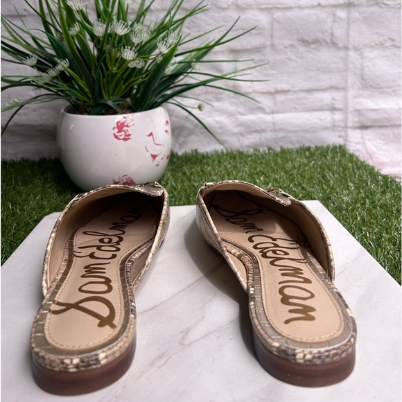 Sam Edelman mules slip on Evelan in Wheat Snake flats size 7.5 - Picture 9 of 15